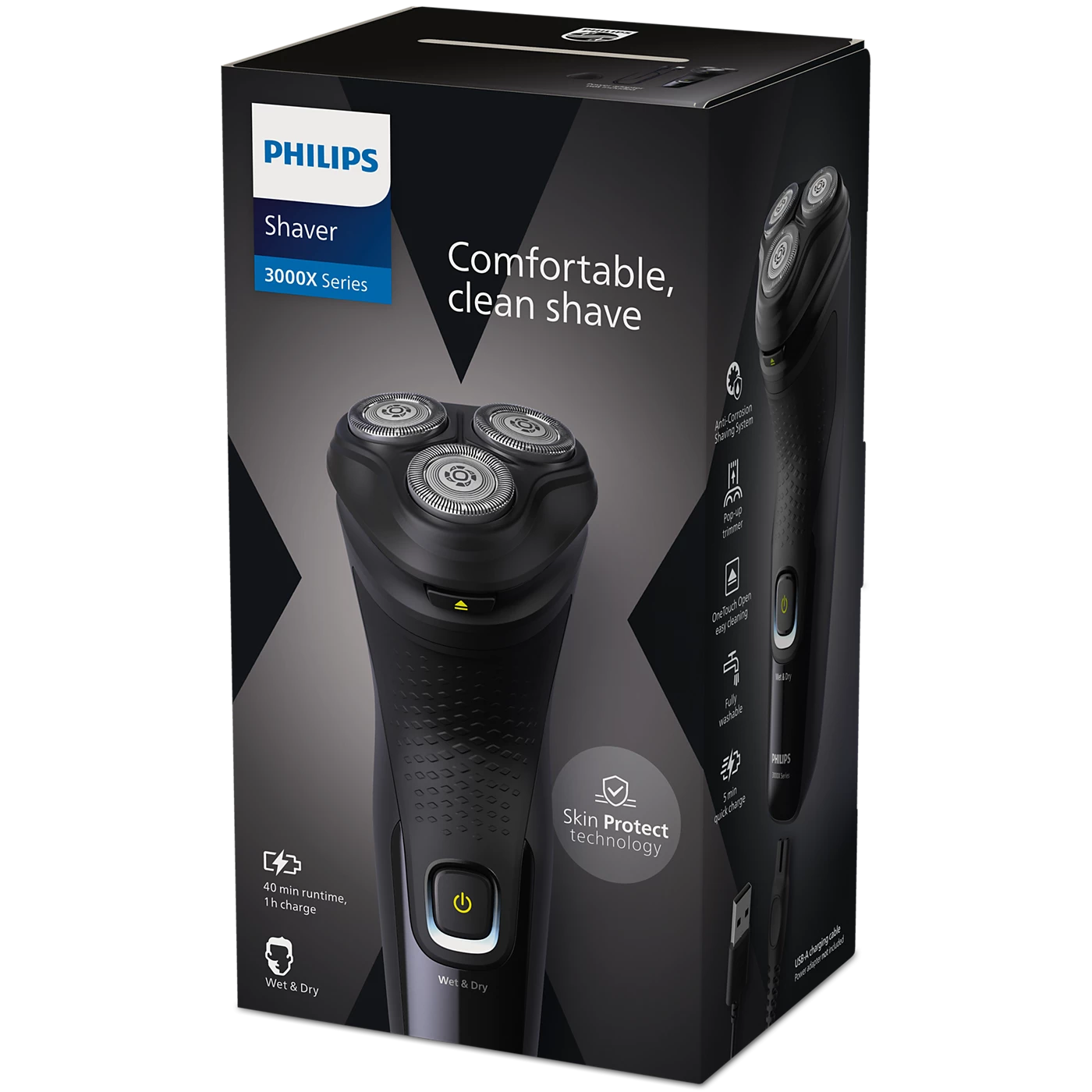Philips X3021/00 Shaver 3000X Series Wet & Dry Electric Shaver